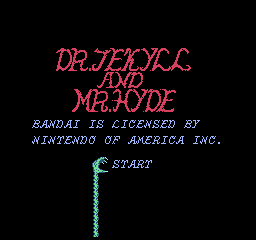 Dr. Jekyll and Mr. Hyde title screen for Famicom
